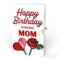 Everlasting Rose Birthday HeartFelt Charm Card™ and Rose Heart Bloom Sentiment Set for Mom