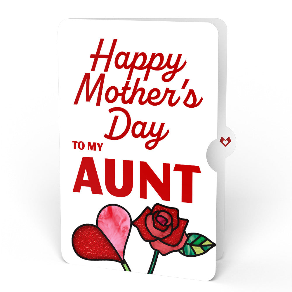 Everlasting Rose Mother’s Day HeartFelt Charm Card™ and Sentiment Set for Aunt