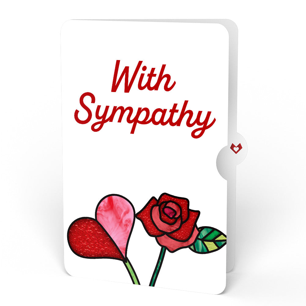 Everlasting Rose Sympathy HeartFelt Charm Card™ and Sentiment Set