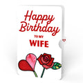Everlasting Rose Birthday HeartFelt Charm Card™ and Sentiment Set for Wife
