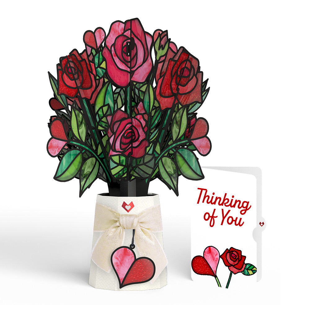 Radiant Rose Thinking of You Suncatcher Bouquet and Sentiment Set