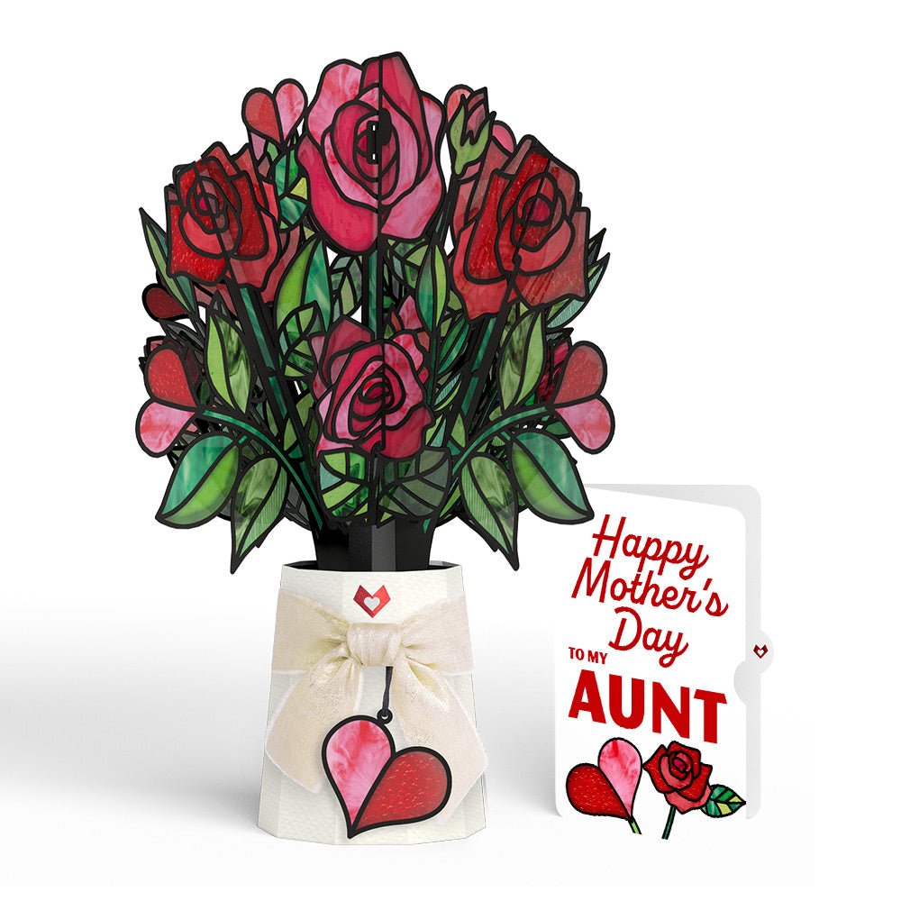 Radiant Rose Mother’s Day Suncatcher Bouquet and Sentiment Set for Aunt