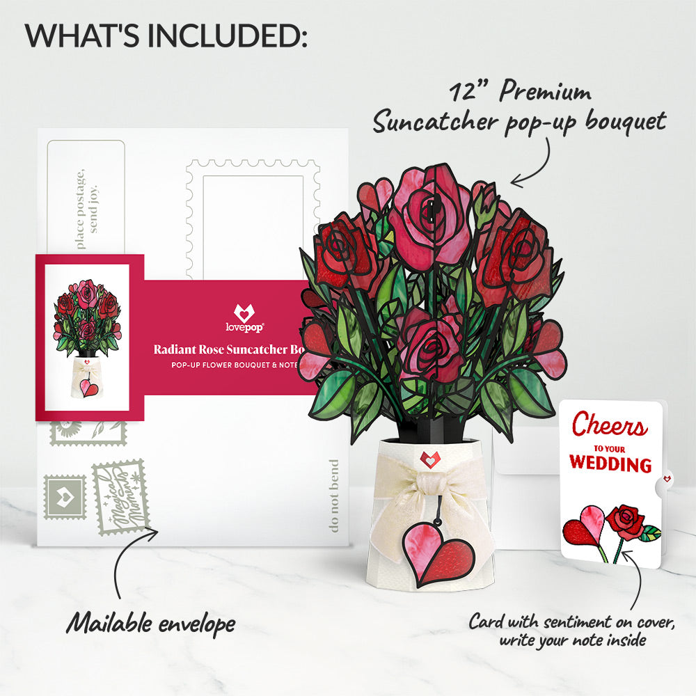 Radiant Rose Weddings Suncatcher Bouquet and Sentiment Set