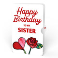 Radiant Rose Birthday Suncatcher Bouquet and Sentiment Set for Sister