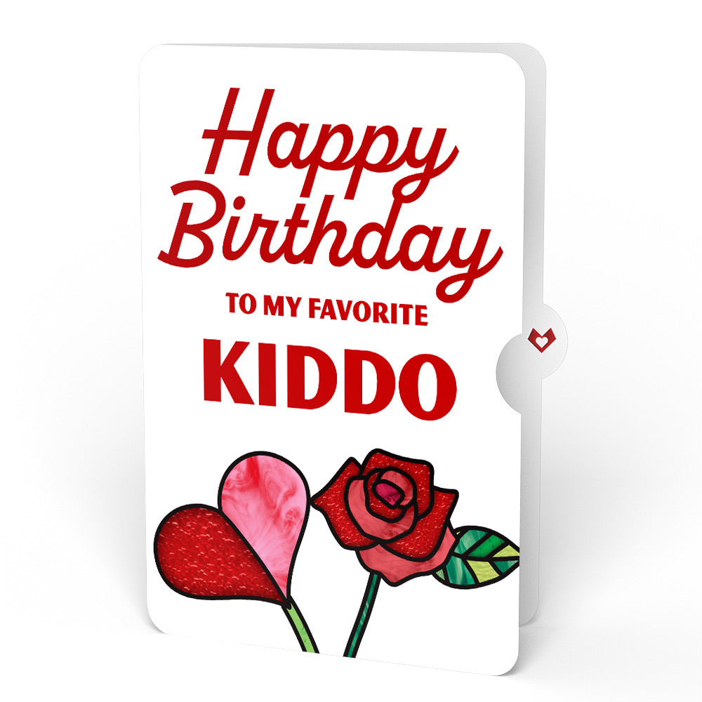 Radiant Rose Birthday Suncatcher Bouquet and Sentiment Set for Kid