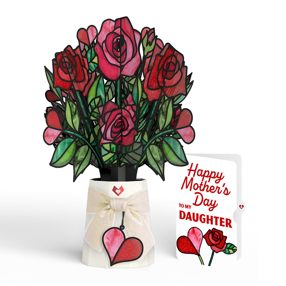 Radiant Rose Mother’s Day Suncatcher Bouquet and Sentiment Set for Daughter