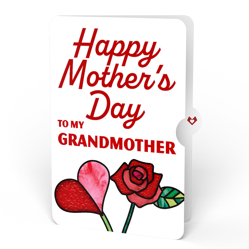 Radiant Rose Mother’s Day Suncatcher Bouquet and Sentiment Set for Grandmother