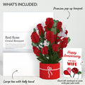 Red Rose Anniversary Grand Bouquet and Sentiment Set for Wife