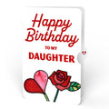 Red Rose Birthday Grand Bouquet and Sentiment Set for Daughter