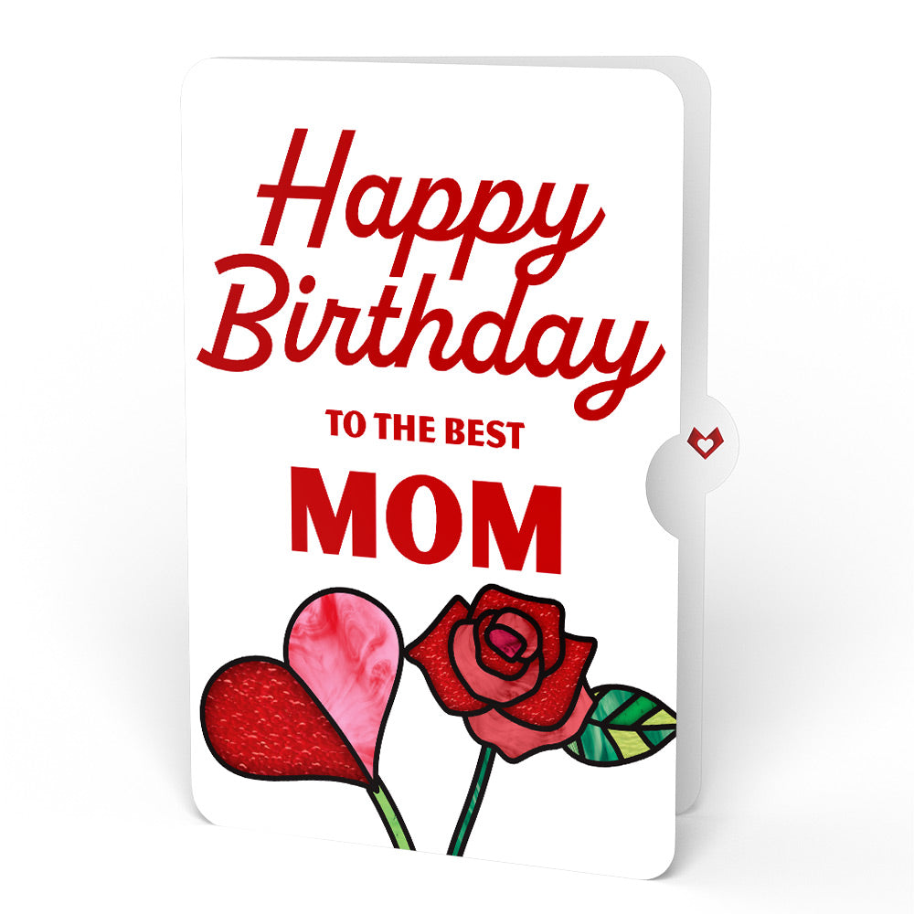 Red Rose Birthday Grand Bouquet and Sentiment Set for Mom