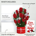 Red Rose Mother’s Day Grand Bouquet and Sentiment Set for Aunt