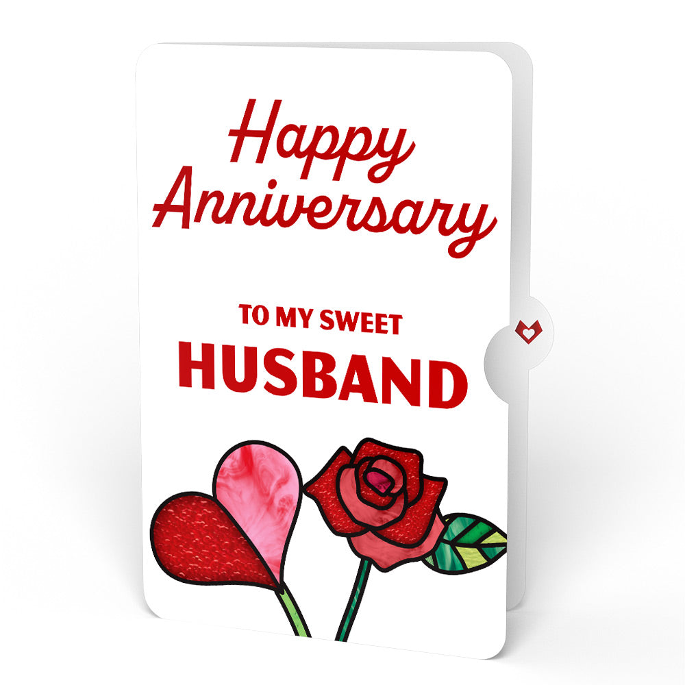 Red Rose Anniversary Grand Bouquet and Sentiment Set for Husband