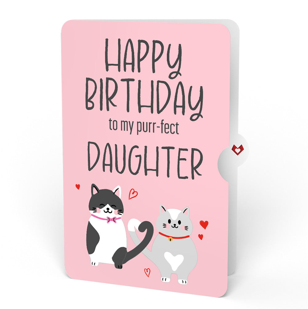 Love Cats Birthday Pop-Up Card and Sentiment Set for Daughter