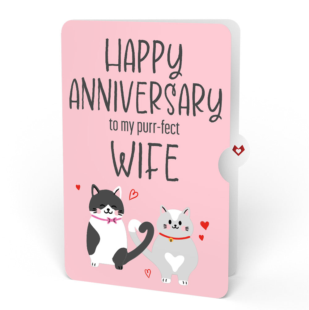 Love Cats Anniversary Pop-Up Card and Sentiment Set for Wife