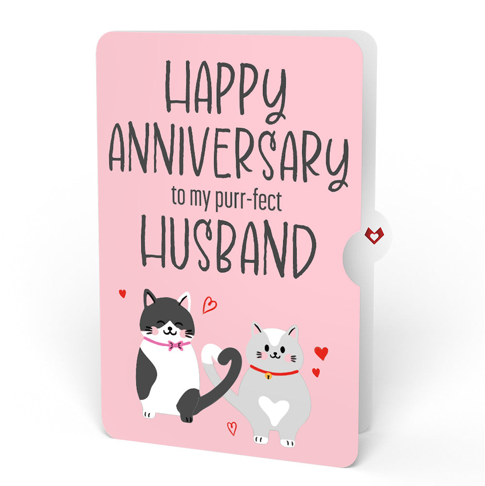 Love Cats Anniversary Pop-Up Card and Sentiment Set for Husband