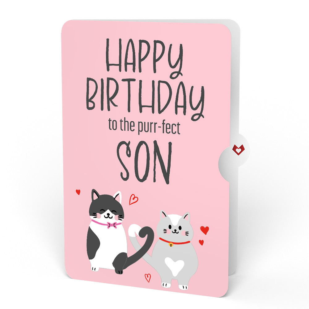 Love Cats Birthday Pop-Up Card and Sentiment Set for Son