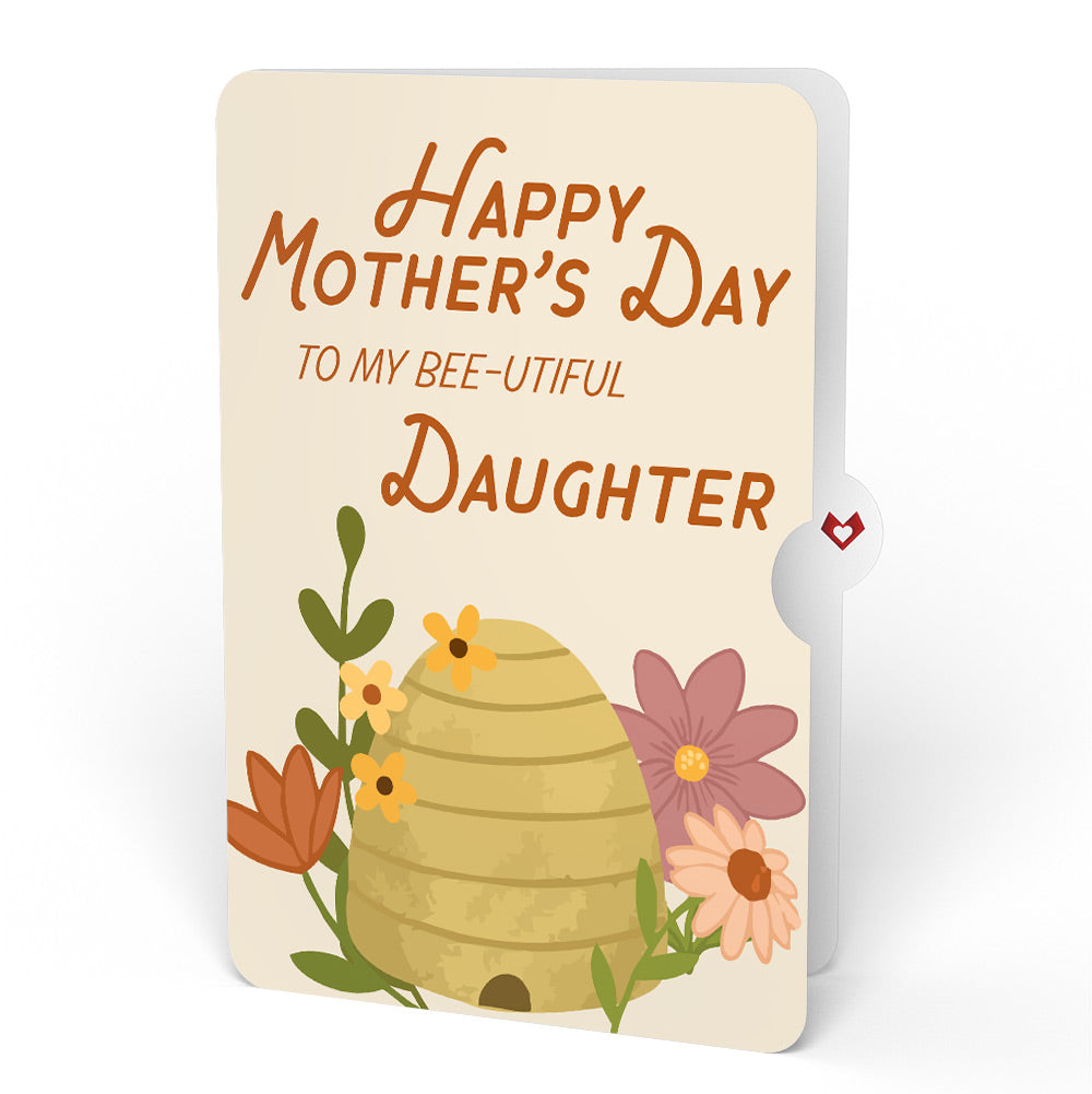 Botanical Bee Mother’s Day HeartFelt Charm Card™ and Sentiment Set for Daughter