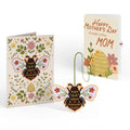 Botanical Bee Mother’s Day HeartFelt Charm Card™ and Sentiment Set for Mom