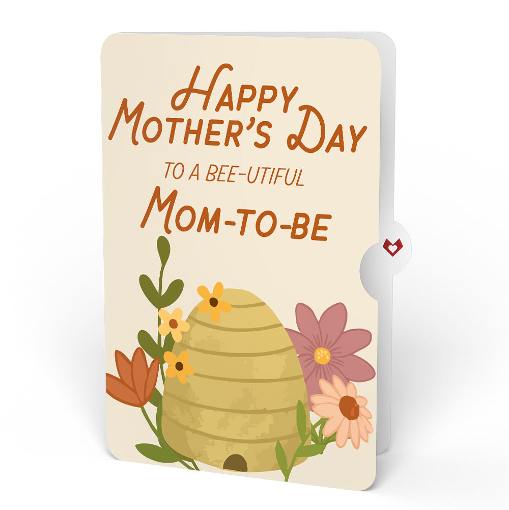 Botanical Bee Mother’s Day HeartFelt Charm Card™ and Sentiment Set for Mom-to-be