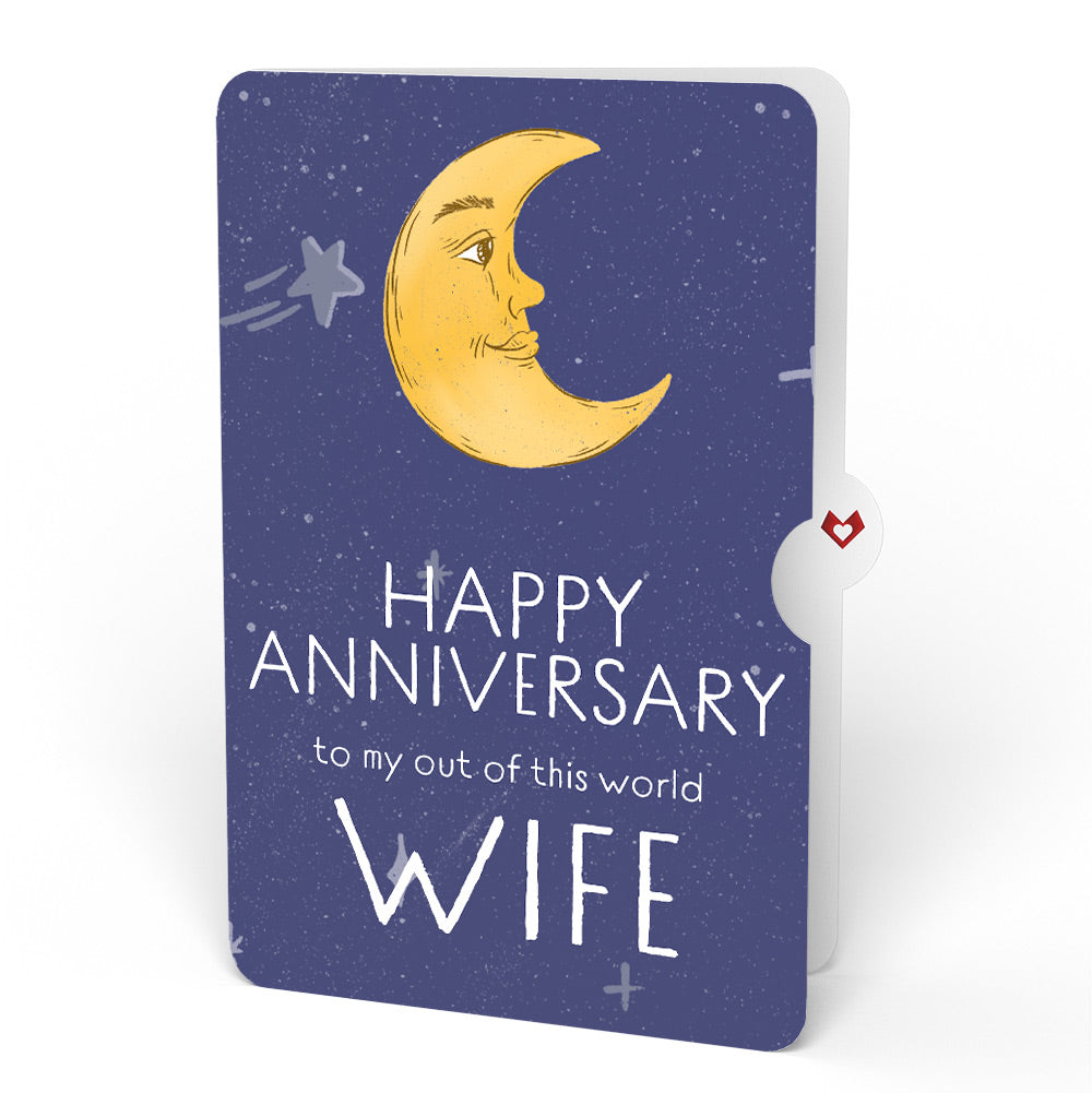 Love You to the Moon and Back Anniversary Light-Up Pop-Up Card and Sentiment Set for Wife