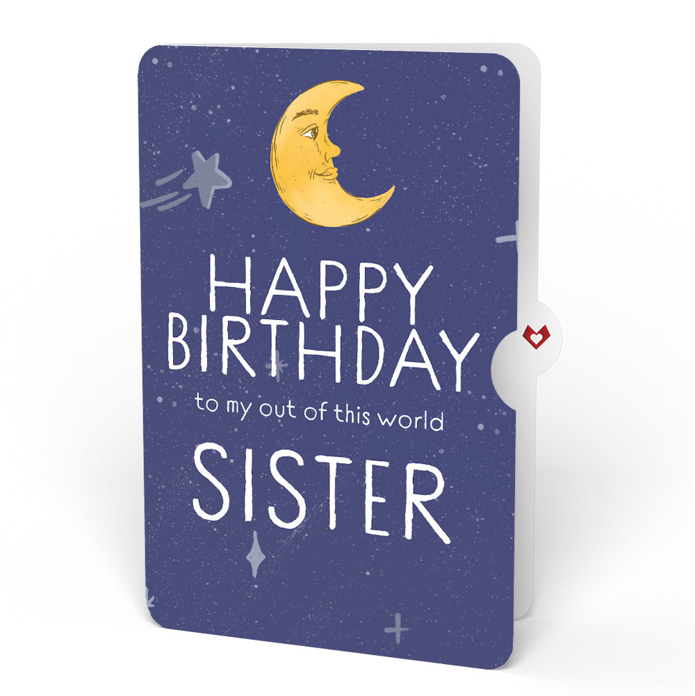 Love You to the Moon and Back Birthday Light-Up Pop-Up Card and Sentiment Set for Sister