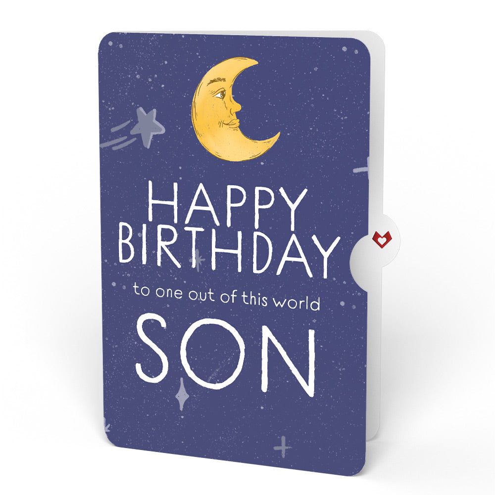 Love You to the Moon and Back Birthday Light-Up Pop-Up Card and Sentiment Set for Son