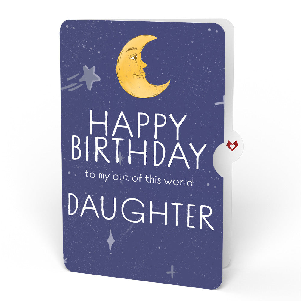 Love You to the Moon and Back Birthday Light-Up Pop-Up Card and Sentiment Set for Daughter