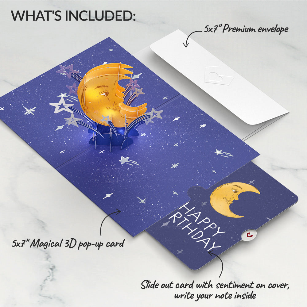 Love You to the Moon and Back Birthday Light-Up Pop-Up Card and Sentiment Set