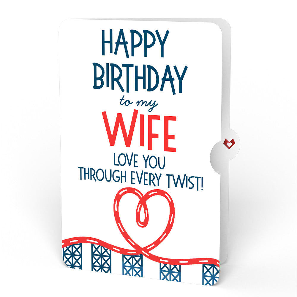 Love Rollercoaster Birthday Pop-Up Card and Sentiment Set for Wife