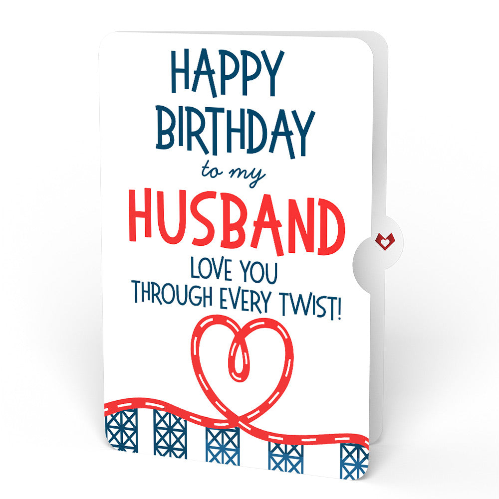 Love Rollercoaster Birthday Pop-Up Card and Sentiment Set for Husband