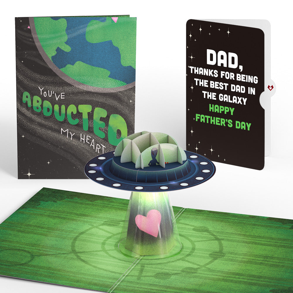 You've Abducted My Heart Father’s Day Light-Up Pop-Up Card and Sentiment Set for The Best Dad