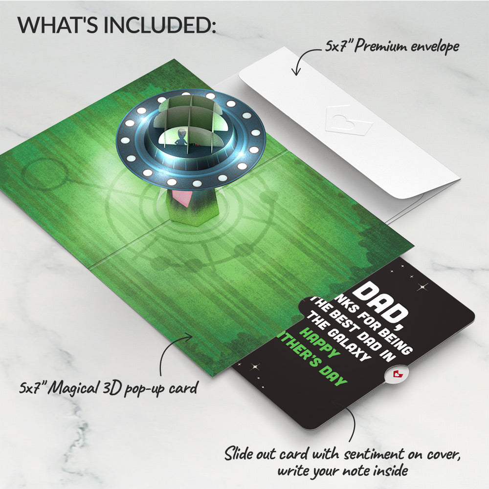 You've Abducted My Heart Father’s Day Light-Up Pop-Up Card and Sentiment Set for The Best Dad