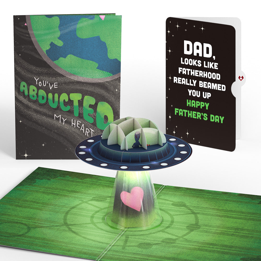 You've Abducted My Heart Father’s Day Light-Up Pop-Up Card and Cosmic Sparkle Sentiment Set for Dad
