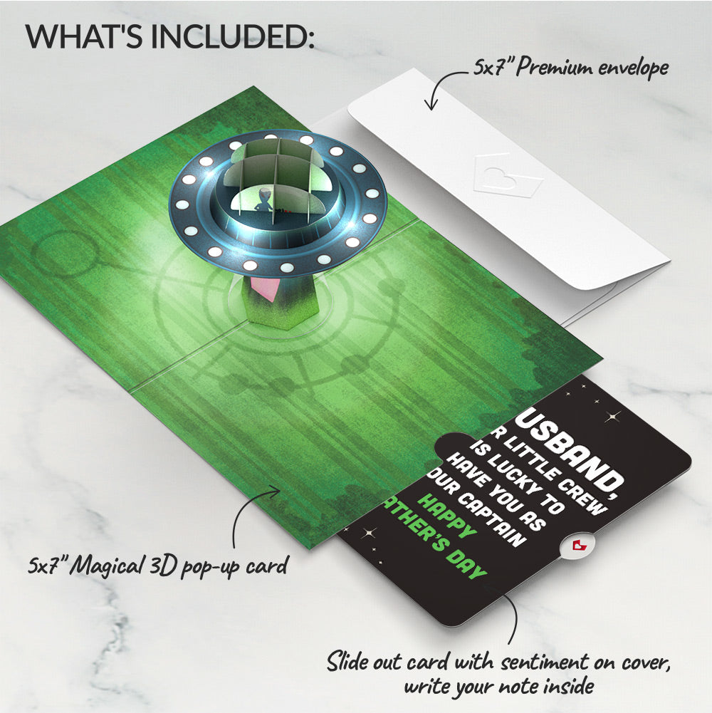 You've Abducted My Heart Father’s Day Light-Up Pop-Up Card and Sentiment Set for Husband