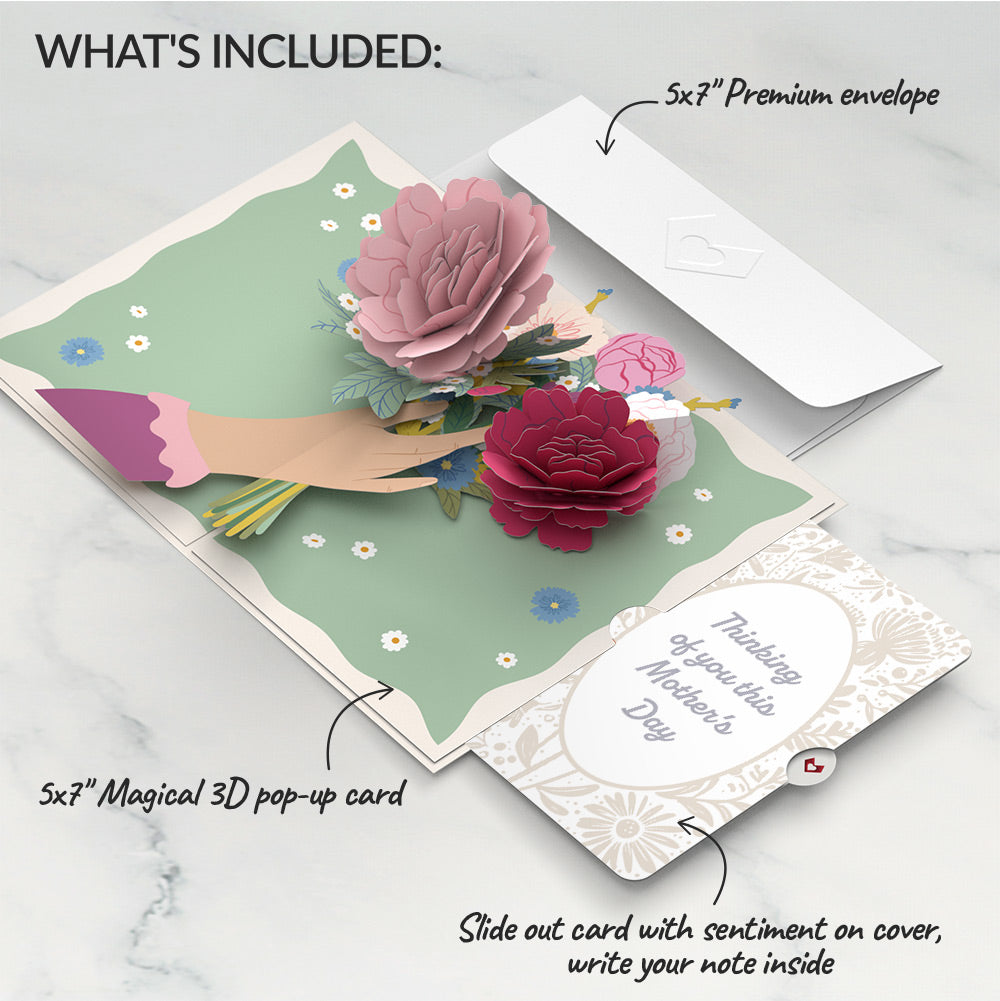 Charming Flower Bunch Mother’s Day Pop-Up Card and Sentiment Set for Mom