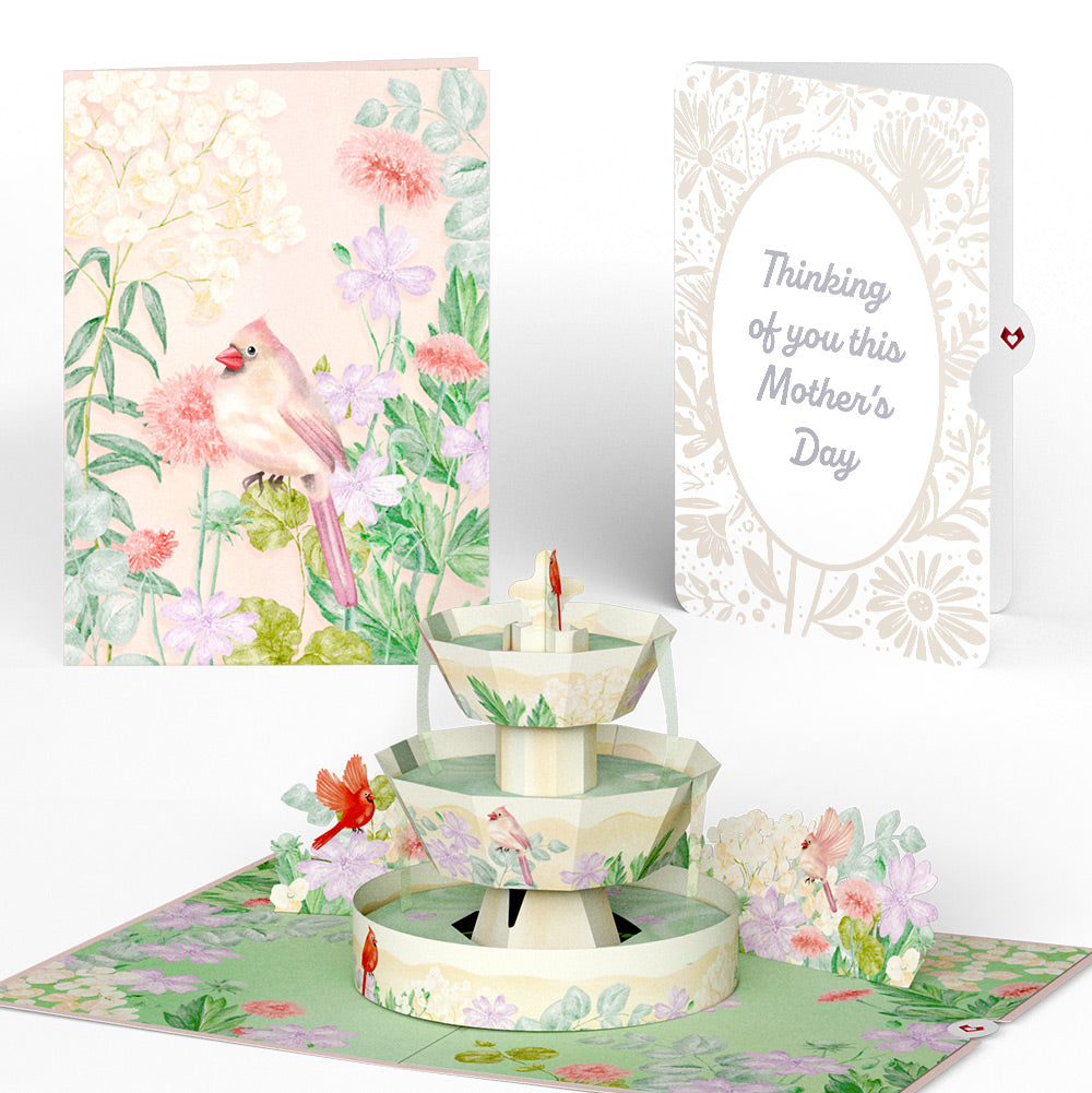 Cardinals in the Garden Mother’s Day Pop-Up Card and Sentiment Set for Mom