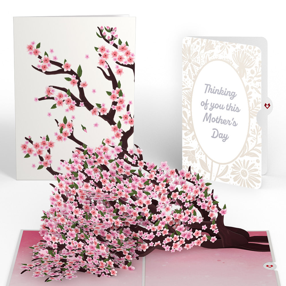Cherry Blossom Branches in Bloom Mother’s Day Pop-Up Card and Sentiment Set for Mom