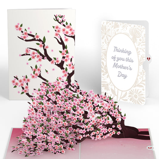Cherry Blossom Branches in Bloom Mother’s Day Pop-Up Card and Sentiment Set for Mom