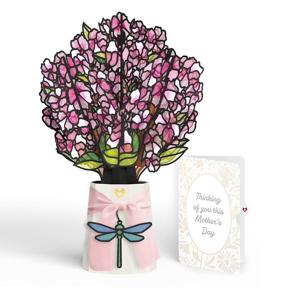 Sun-dappled Cherry Blossom Mother’s Day Suncatcher Bouquet and Sentiment Set for Mom