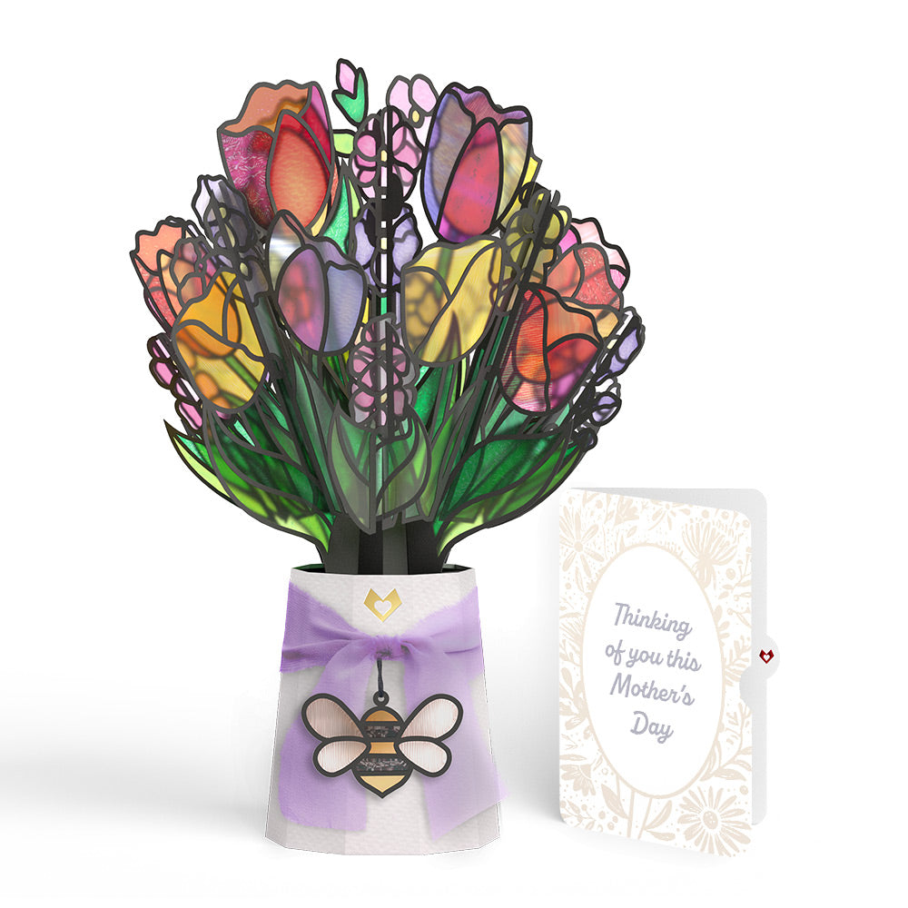 Vibrant Tulip Mother’s Day Suncatcher Bouquet and Sentiment Set for Mom