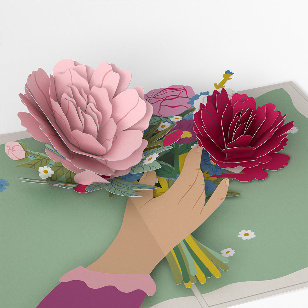 Charming Flower Bunch Mother’s Day Pop-Up Card and Vintage Blossom Sentiment Set for Mom