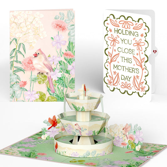 Cardinals in the Garden Mother’s Day Pop-Up Card and Vintage Blossom Sentiment Set for Mom
