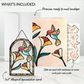 Sparkling Hummingbird Mother’s Day Suncatcher Card and Vintage Blossom Sentiment Set for Mom