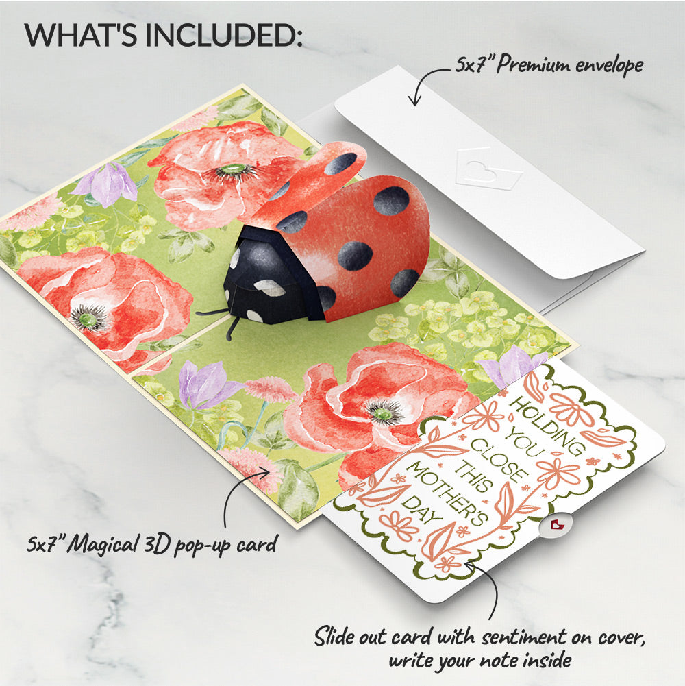 Lovely Ladybug Mother’s Day Pop-Up Card and Vintage Blossom Sentiment Set for Mom