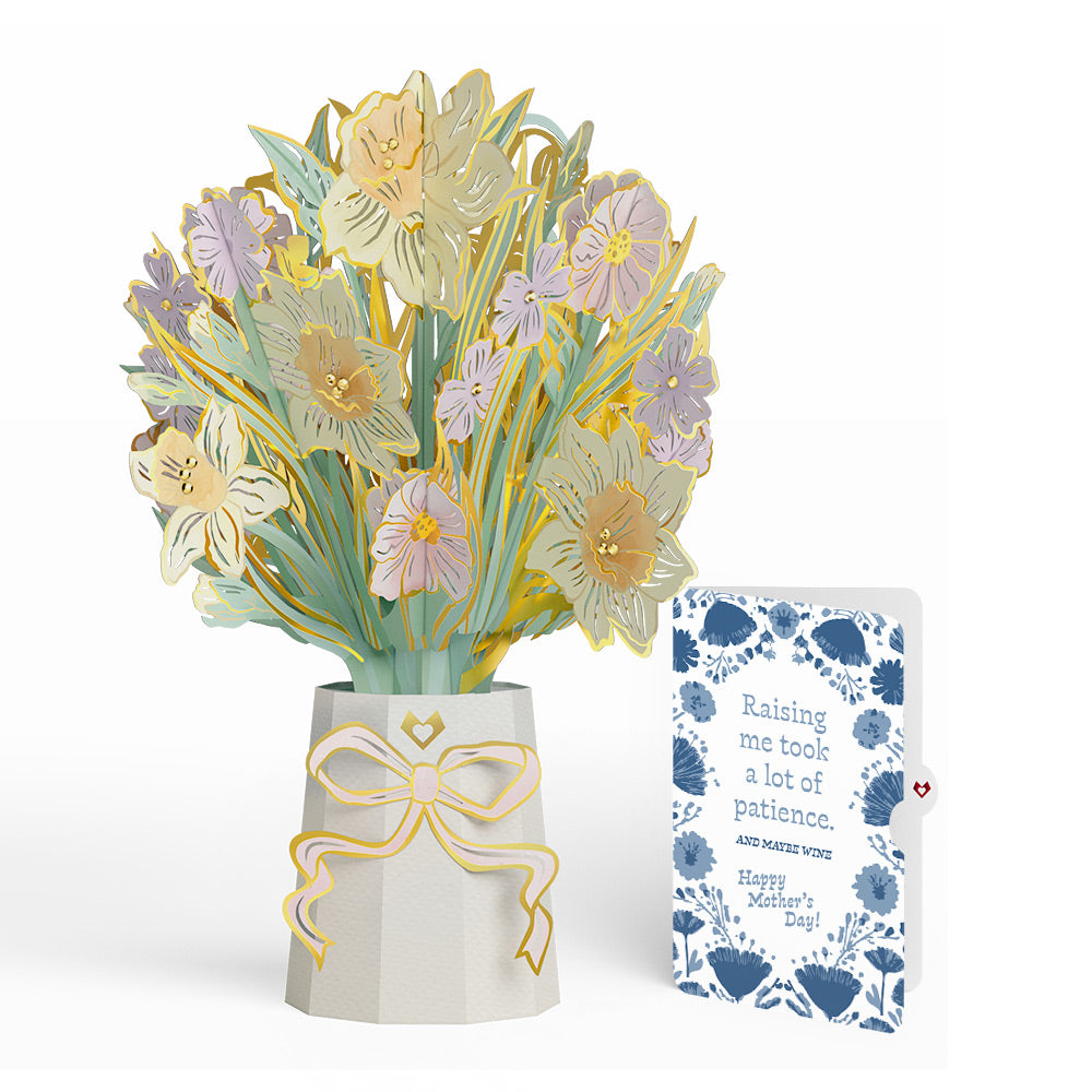 Gilded Daffodil Mother’s Day Luxe Bouquet and Sentiment Set for Mom