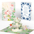 Cardinals in the Garden Mother’s Day Pop-Up Card and Vintage Blue Floral Sentiment Set for Mom