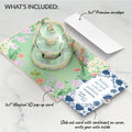 Cardinals in the Garden Mother’s Day Pop-Up Card and Vintage Blue Floral Sentiment Set for Mom