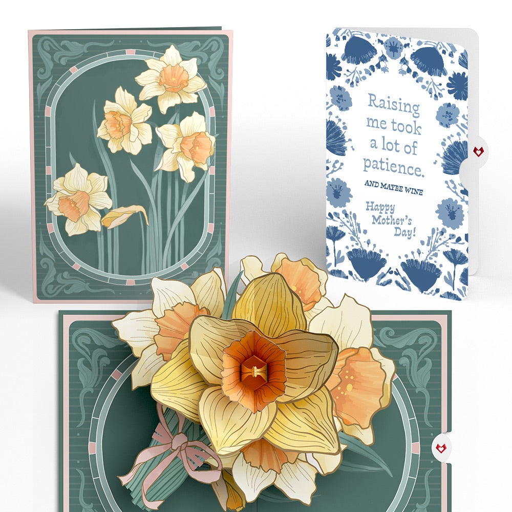 Daffodils in Bloom Mother’s Day Pop-Up Card and Sentiment Set for Mom