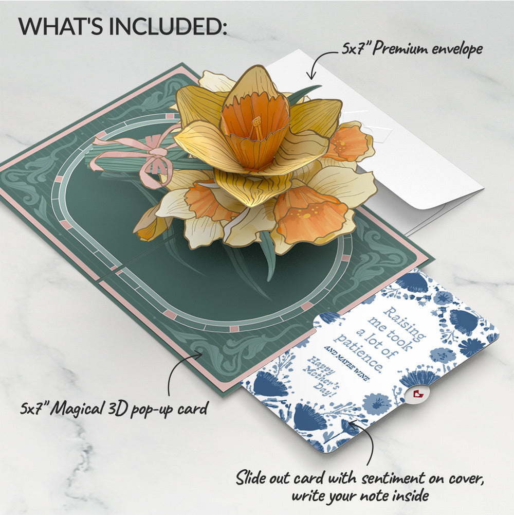 Daffodils in Bloom Mother’s Day Pop-Up Card and Sentiment Set for Mom