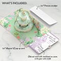 Cardinals in the Garden Mother’s Day Pop-Up Card and Vintage Lavender Floral Sentiment Set for Mom